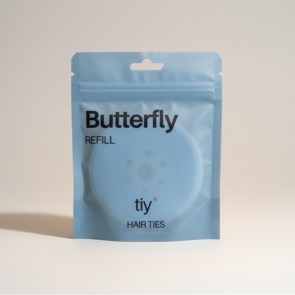 TIY Hair Ties Butterfly Refill Baby Blue Elastic Cords